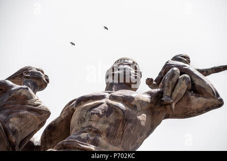 Statue zu Unabhängigkeit, Dakar, Senegal Stockfoto