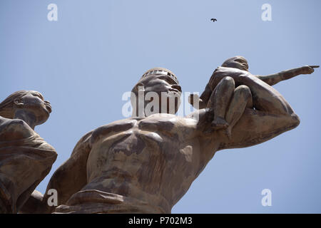 Statue zu Unabhängigkeit, Dakar, Senegal Stockfoto