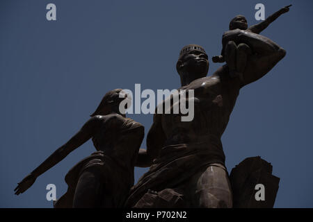 Statue zu Unabhängigkeit, Dakar, Senegal Stockfoto