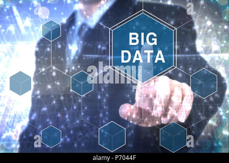 Big-Data Business Wissenschaftler präsentieren das Konzept Stockfoto