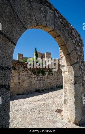 Schloss von Trujillo (Castillo árabe), Extremadura, Spanien, im IX-XII Jh. Stockfoto