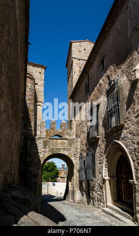 Puerta de Santaigo in Trujillo, Extremadura, Spanien Stockfoto
