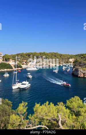 Spanien, Balearen, Mallorca, Cala Figuera Strand Stockfoto