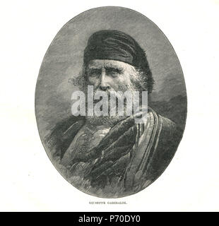 Giuseppe Garibaldi, italienischer Politiker und nationalistischen Stockfoto