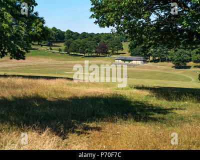 Kricket pitch Roundhay Park Roundhay Leeds West Yorkshire England Stockfoto