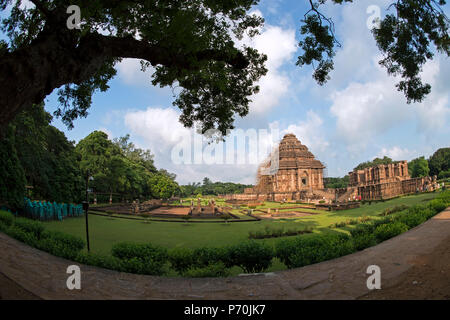 Das Bild der Blick von Konark Sonnentempel in Odisha, Indien Stockfoto