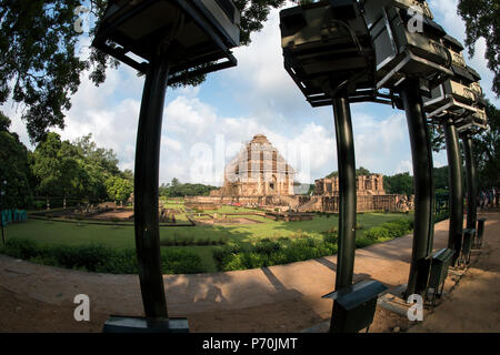 Das Bild der Blick von Konark Sonnentempel in Odisha, Indien Stockfoto