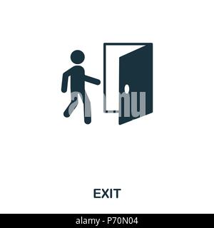 Symbol verlassen. Line Style Icon Design. UI. Abbildung: Symbol verlassen. Piktogramm isoliert auf Weiss. Fertig in web design, Apps, Software zu verwenden, drucken Stock Vektor