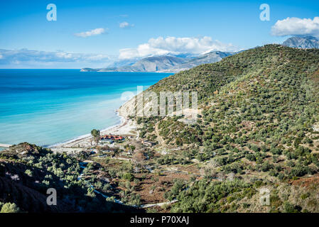 Piqeras Dorf, Saranda, Albanien Stockfoto