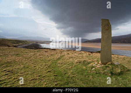 Mit Blick auf Kyle von Durness aus Keoldale außerhalb Durness ganz im Norden von Schottland Stockfoto