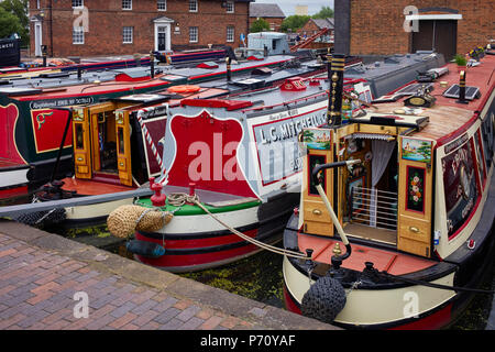 Narrowboats günstig in Ellesmere Port Boot Museum Stockfoto