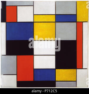 . Zusammensetzung eine 1920 10 Zusammensetzung ein von Piet Mondrian Galleria Nazionale d'Arte Moderna e Contemporanea Stockfoto