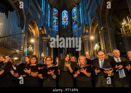 Jüdische Chor, Nuit Sacree Saint-Merry de l'Eglise, Paris, Frankreich, Europa Stockfoto