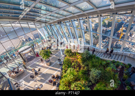 Der Sky Garden am Funkgerät (20 Fenchurch Street), City of London, London, England, Vereinigtes Königreich, Europa Stockfoto