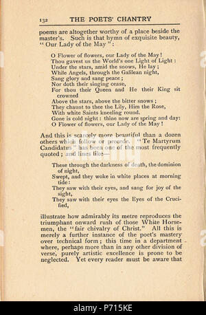. Des Dichters Chantry.. Englisch: ein Scan der Arbeit von Katherine Brégy" des Dichters Chantry'. N/A5 des Dichters Chantry pg132 Stockfoto