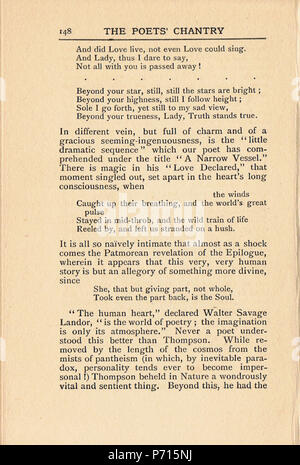 . Des Dichters Chantry.. Englisch: ein Scan der Arbeit von Katherine Brégy" des Dichters Chantry'. N/A5 des Dichters Chantry pg 148 Stockfoto