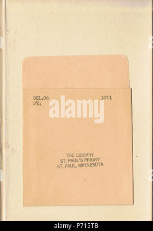 . Des Dichters Chantry.. Englisch: ein Scan der Leere Seite [8] von der Arbeit von Katherine Brégy" des Dichters Chantry'. N/A4 des Dichters Chantry leer 8. Stockfoto