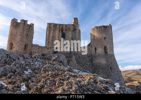 Rocca Calascio Schloss, Gran Sasso e Monti della Laga Nationalpark, Abruzzen, Italien, Europa Stockfoto