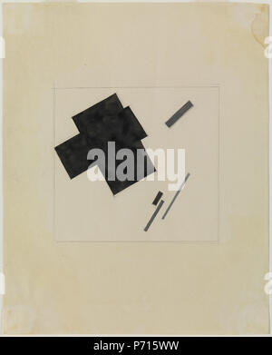 Kasimir Malewitsch Untitled (Suprematistische Komposition) 161 GUGG Untitled (Suprematistische Komposition, Malewitsch b) Stockfoto