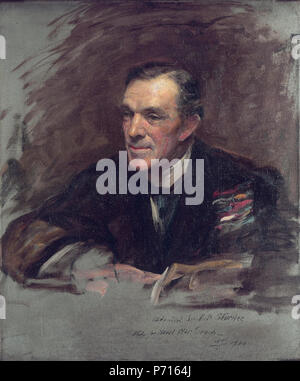 Admiral Frederick Doveton Sturdee (1859-1925) * Öl auf Leinwand * 36,2 x 63,3 cm * 1920 2 Admiral Frederick Doveton Sturdee (1859-1925), der von Arthur Stockdale bewältigen Stockfoto