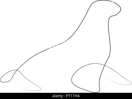 Dichtung eine Zeile. Vector Illustration. Isoliert weißer Hintergrund. Stock Vektor