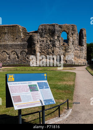 Lesen Abby Ruinen, nun wieder für die Öffentlichkeit, Lesen Abby Viertel, Reading, Berkshire, England, UK, GB. Stockfoto