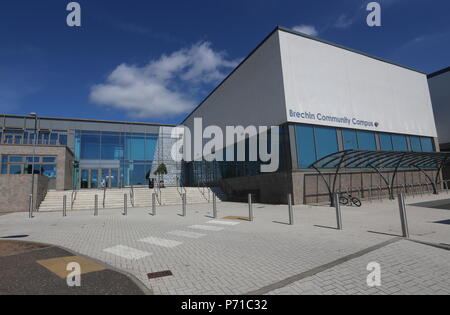 Die Außenseite des Brechin Gemeinschaft Campus Angus Schottland Juli 2018 Stockfoto