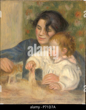 . Französisch: Gabrielle et Jean. Français: Foto du tableau Gabrielle Renard et Jean enfant. Englisch: Foto der Malerei Gabrielle Renard und Säugling Sohn Jean. . Zwischen 1895 und 1896 33 Gabrielle et Jean, von Pierre-Auguste Renoir, von C2RMF Stockfoto