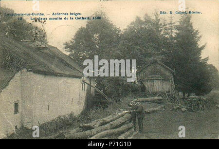 Français: Lavacherie Sur Ourthe (Sainte-Ode) Moulin de Gothal ou de la Gottale. 25 März 2012, 12:00:31 11 Lavacherie Moulin de Gothal Stockfoto