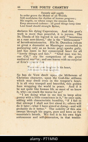 . Des Dichters Chantry.. Englisch: ein Scan der Arbeit von Katherine Brégy" des Dichters Chantry'. N/A5 des Dichters Chantry pg066 Stockfoto