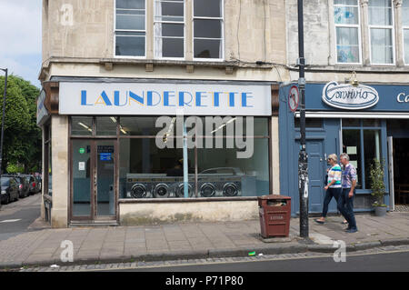 Waschsalon Cotham Hill Bristol England Stockfoto