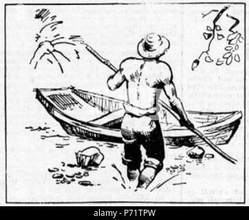 Slovenščina: Ilustracija Jožeta Beranka za slikanico Josipa Podmilšaka Žalost in veselje, Slovenski Dom 1941. 1941 7 BeranekZV 4 Stockfoto