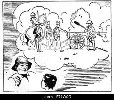 Slovenščina: Ilustracija Jožeta Beranka za slikanico Josipa Podmilšaka Žalost in veselje, Slovenski Dom 1941. 1941 7 BeranekZV 63 Stockfoto