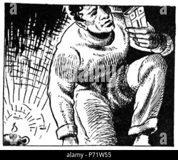 Slovenščina: Ilustracija Jožeta Beranka za slikanico Josipa Podmilšaka Žalost in veselje, Slovenski Dom 1941. 1941 6 BeranekZV 172 Stockfoto