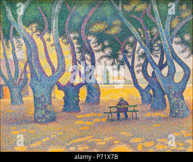 . Français: Place des Lices, St. Tropez 1893 181 Place des Lices Paul Signac Stockfoto