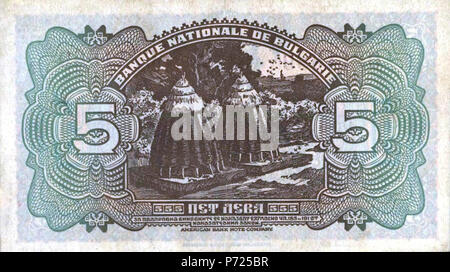 :. 1922 3 5 Leva 1922 ein Stockfoto