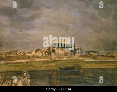 Englisch: eine erbitterte Schlacht bei Suzhou Creek von fujishima Takeji, Kasama Nichido Museum der Kunst, Kasama, Ibaraki, Japan:. 1938 46 Standort einer erbitterten Schlacht bei Suzhou Creek von fujishima Takeji (kasama Nichido Museum für Kunst) Stockfoto