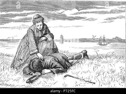 Englisch: Kapitel 17, Biddy komfort Pip auf der Sümpfe, durch F.A. Fraser Français: Kapitel 17, Biddy réconforte Pip dans les Marais, par F.A. Fraser. 6. März 2004 1 (Kap. 17) Dann streichelte sie sanft meine Schulter Stockfoto