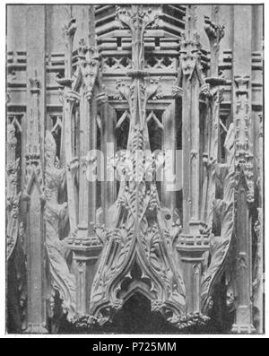 Englisch: Stände, Chester Cathedral. 1910 84 Holzschnitzereien in englischen Kirchen II-056-L Stockfoto
