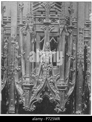 Englisch: Stände, Chester Cathedral. 1910 84 Holzschnitzereien in englischen Kirchen II-055 R Stockfoto