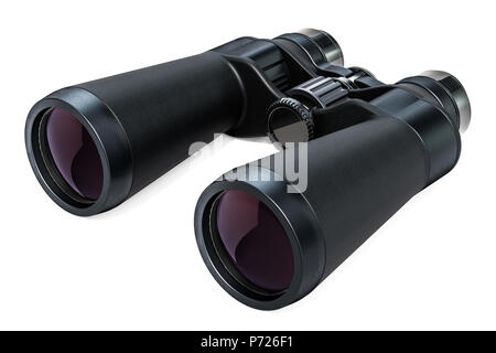 Fernglas, 3D-Rendering auf weißem Hintergrund Stockfoto