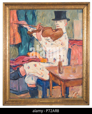 2 Ein Clown Spielen der Violine (gösta von hennigs) - Nationalmuseum - 18920 Stockfoto