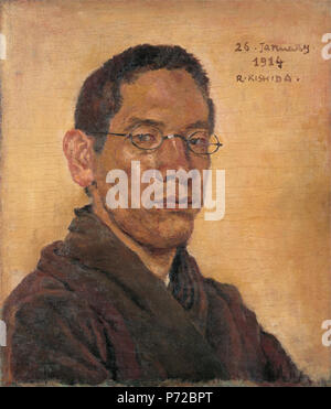 Englisch: Self-portrait von Kishida Ryusei, Shimane Art Museum, Matsue, Shimane, Japan:. 1914 211 Self-portrait von Kishida Ryusei (Shimane Art Museum) Stockfoto