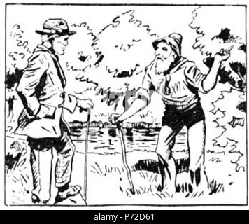 Slovenščina: Ilustracija Jožeta Beranka za slikanico Josipa Podmilšaka Žalost in veselje, Slovenski Dom 1941. 1941 6 BeranekZV 314 Stockfoto