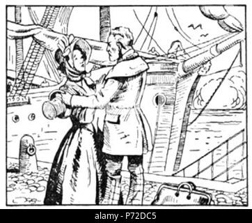 Slovenščina: Ilustracija Jožeta Beranka za slikanico Josipa Podmilšaka Žalost in veselje, Slovenski Dom 1941. 1914 6 BeranekZV 330 Stockfoto