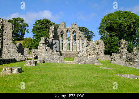 Inch Abbey, einem großen, zerstörten Klosteranlage, Downpatrick, County Down, Ulster, Nordirland, Großbritannien, Europa Stockfoto