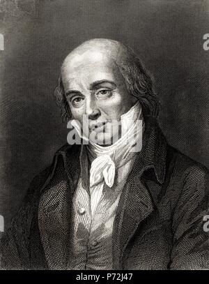 Pierre-Jean de Béranger (1780-1857), Poeta y Autor de canciones Francés. Grabado de 1866. Stockfoto