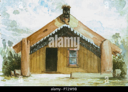 . Whare Iti at Ohinemutu Datum unbekannt 222 Thomas Ryan - whare Iti at Ohinemutu Stockfoto