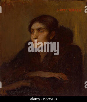 7 Albert von Keller Porträt einer Frau im Pelzverbrämten Mantel Stockfoto