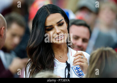 Moskau, Russland. 3. Juli 2018. Ruby Mae während der 2018 FIFA World Cup Runde 16 Match zwischen Kolumbien und England bei Spartak Stadium am 3. Juli 2018 in Moskau, Russland. Credit: PHC Images/Alamy leben Nachrichten Stockfoto